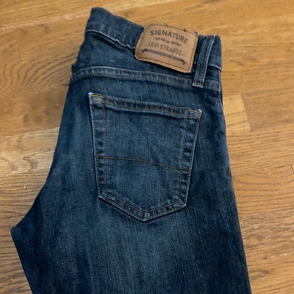 Men Levi’s signature straight dark jeans 30x30 - Picture 2 of 3